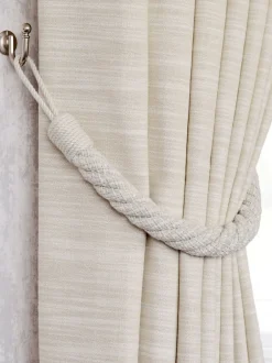 Gordijnroedes En -Accessoires*Laura Ashley set van twee Felton touwbandjes met strik aan de achterkant