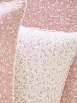 Laura Ashley|Merkbeddengoed*Laura Ashley Supersoft 100% Brushed Cotton Campion Duvet Cover and Pillowcase Set Poederroze