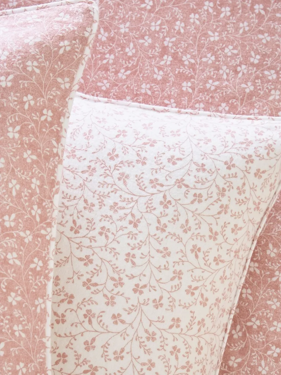 Laura Ashley|Merkbeddengoed*Laura Ashley Supersoft 100% Brushed Cotton Campion Duvet Cover and Pillowcase Set Poederroze