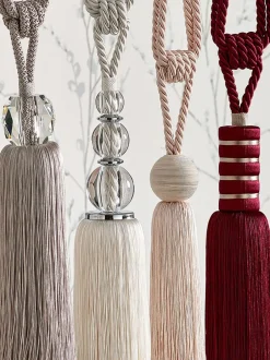 Gordijnroedes En -Accessoires*Laura Ashley Theodora gordijnhouder met kwastjes Duifgrijs