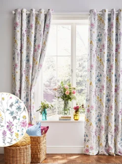 Laura Ashley|Gordijnen|Laura Ashley Wild Meadow Eyelet Lined Curtains