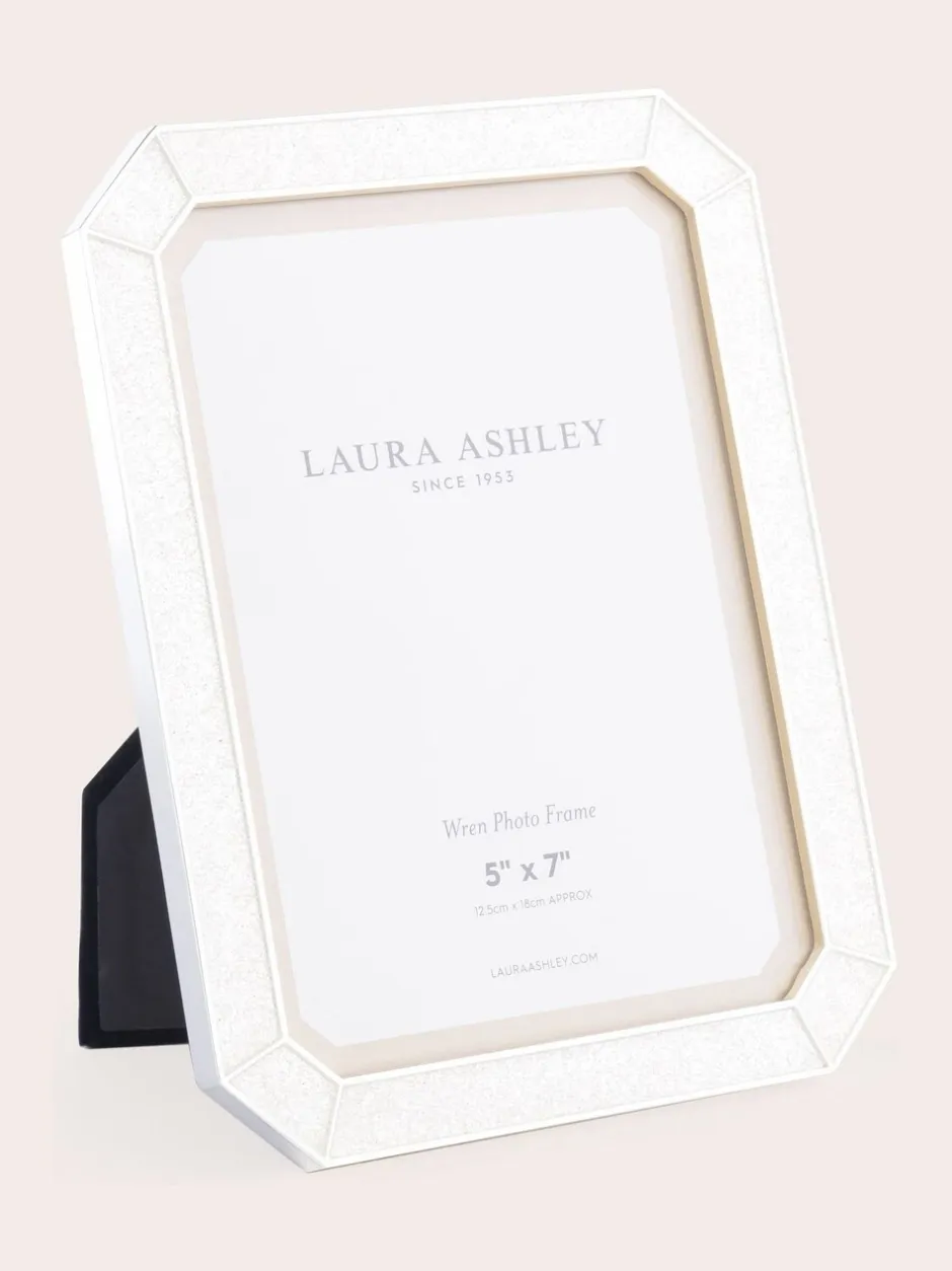 Fotolijsten|Laura Ashley Wren verzilverde fotolijst met imitatieparel en glitter