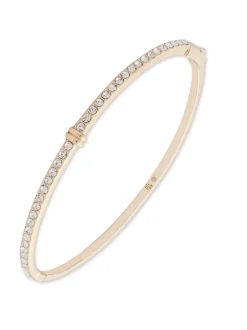 Sieraden*Lauren Ralph Lauren - Goudkleurige smalle pavé armband met scharnier