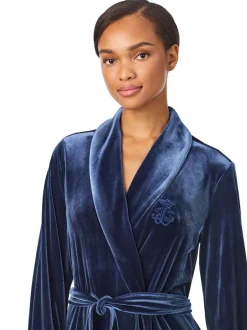 Badjassen*Lauren Ralph Lauren Velvet Long Sleeve Shawl Collar Robe