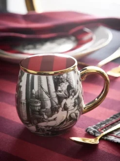 Mokken En Koppen*Laurence Llewelyn-Bowen Festivo porseleinen mok met deksel