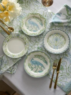 Tafellinnen En Placemats |Laurence Llewelyn-Bowen Palm Print Court tafelloper van 100% katoen