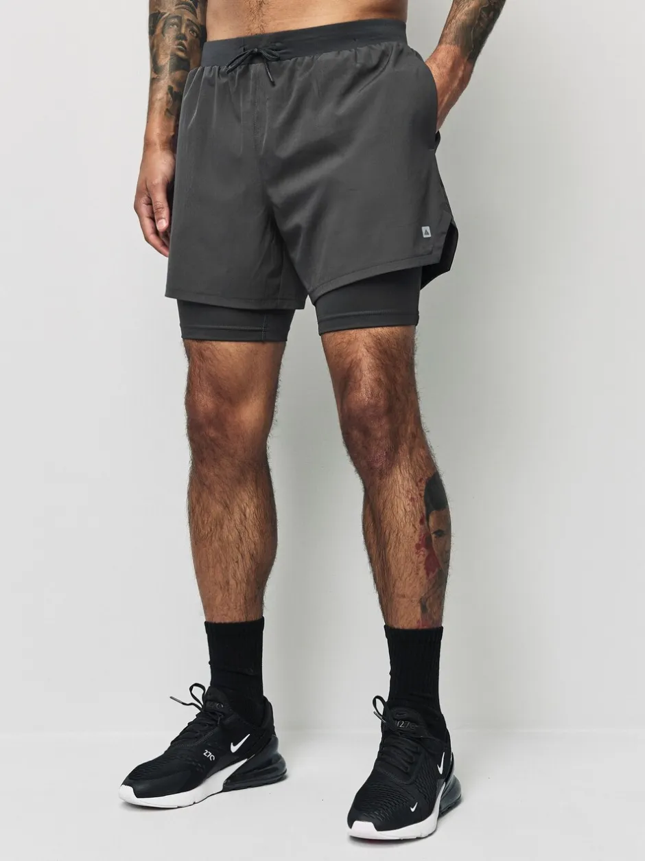 Shorts*Next - Active 2-in-1 shorts Leisteen grijs