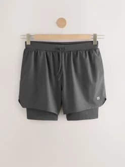 Shorts*Next - Active 2-in-1 shorts Leisteen grijs