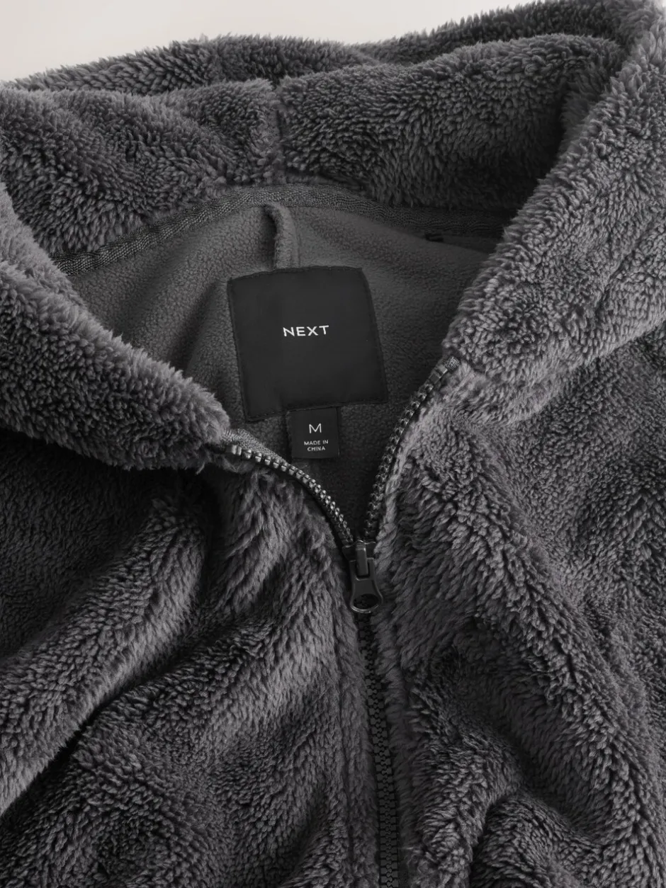 Loungewear*Next - Borg onesie Leisteen grijs