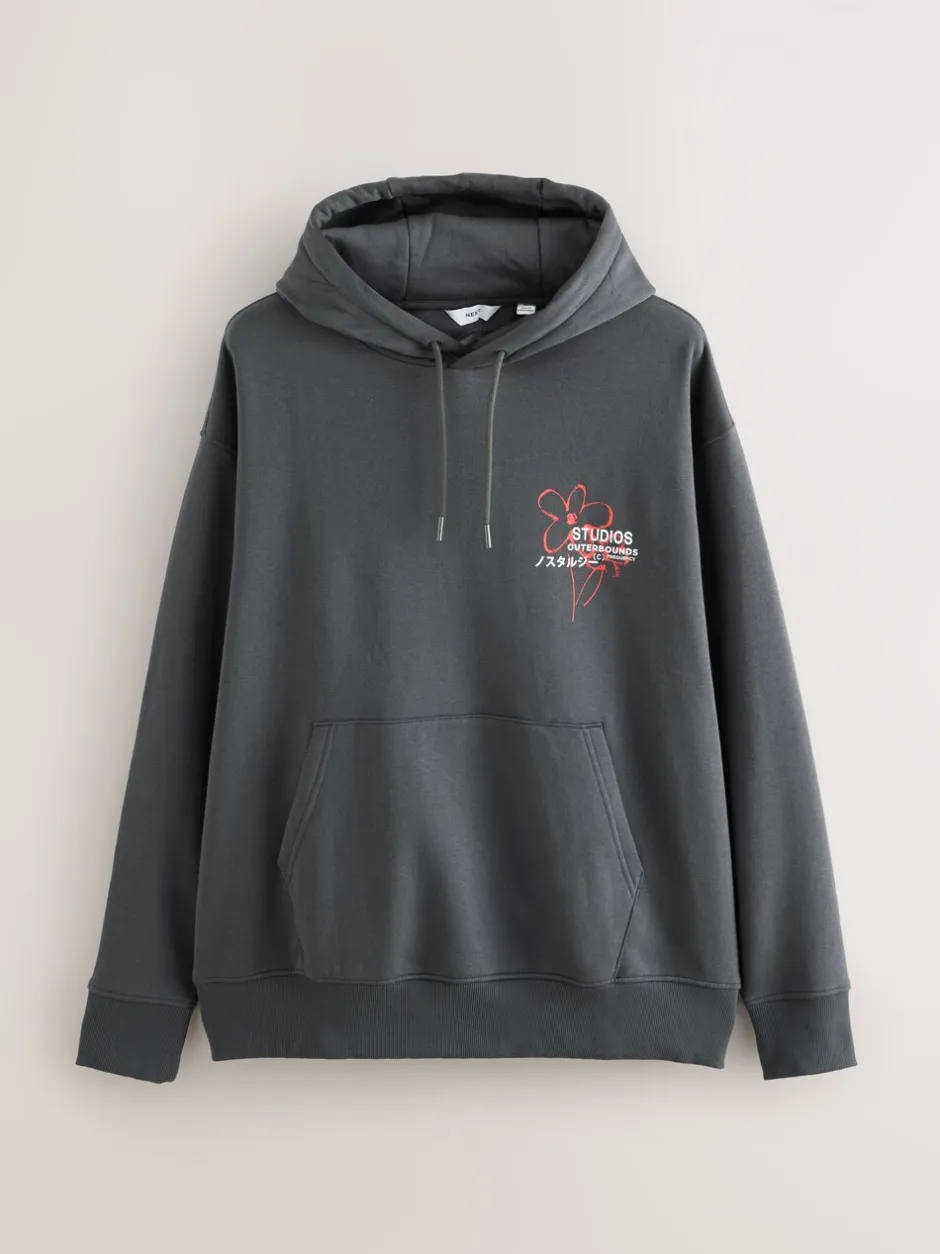 Sweaters En Hoody´S|Sweaters En Hoody´S*Next Leisteen grijs - Hoodie met grafische print