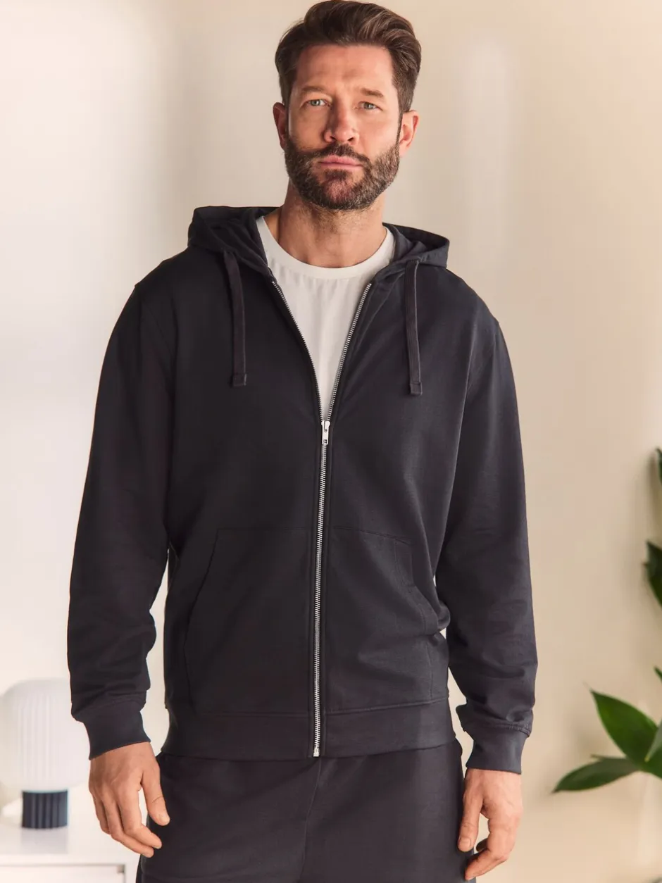 Loungewear*Next Leisteen grijs - Lichte hoodie met rits