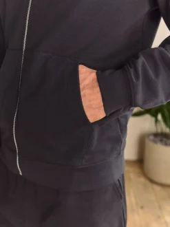 Loungewear*Next Leisteen grijs - Lichte hoodie met rits