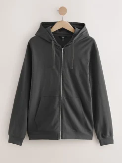 Loungewear*Next Leisteen grijs - Lichte hoodie met rits