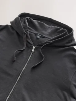 Loungewear*Next Leisteen grijs - Lichte hoodie met rits