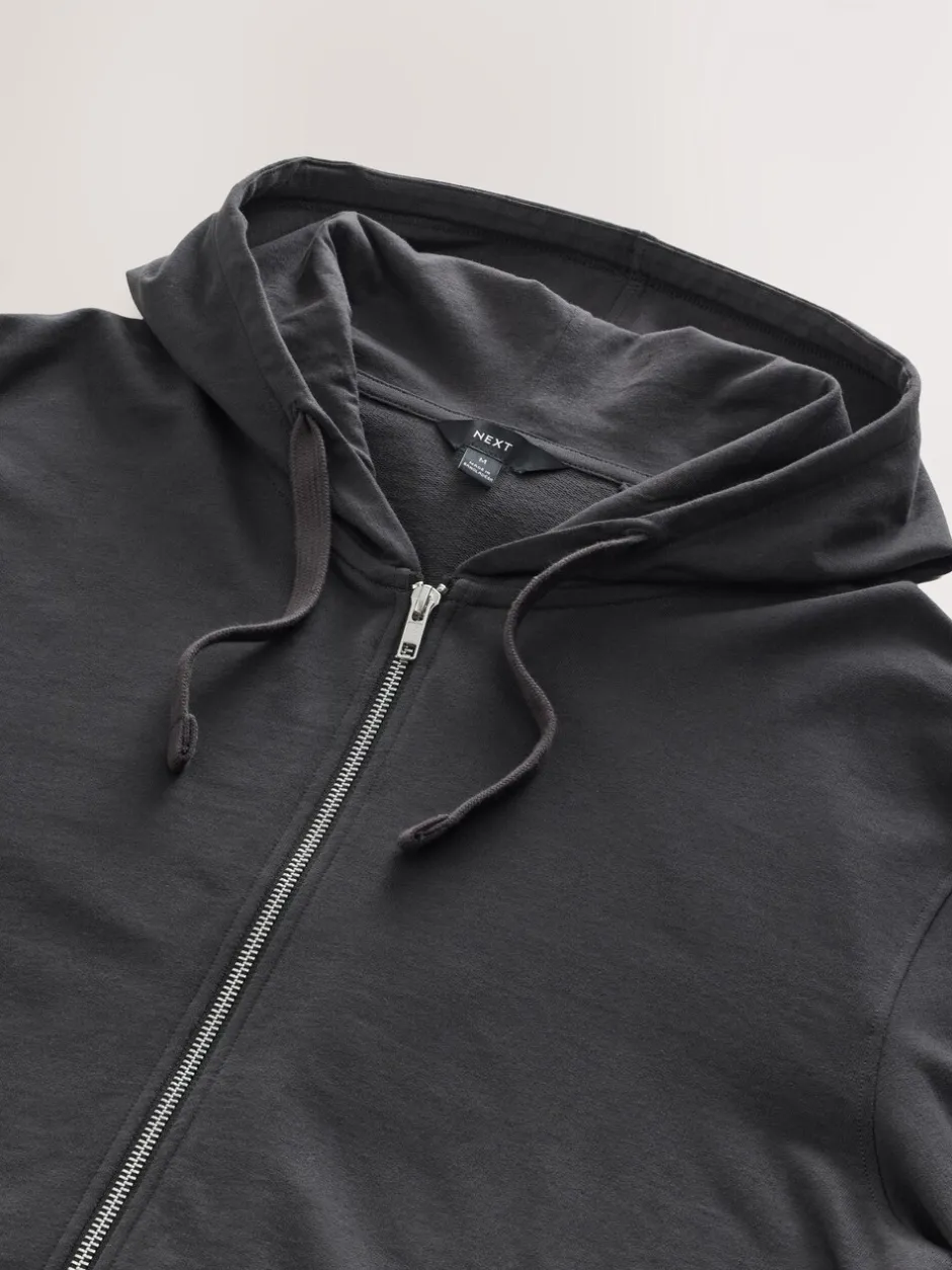 Loungewear*Next Leisteen grijs - Lichte hoodie met rits