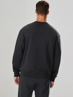 Sweaters En Hoody´S|Sweaters En Hoody´S*Next Leisteen grijs - Normale Pasvorm - Heavyweight Cotton Rich Crew Neck Sweatshirt