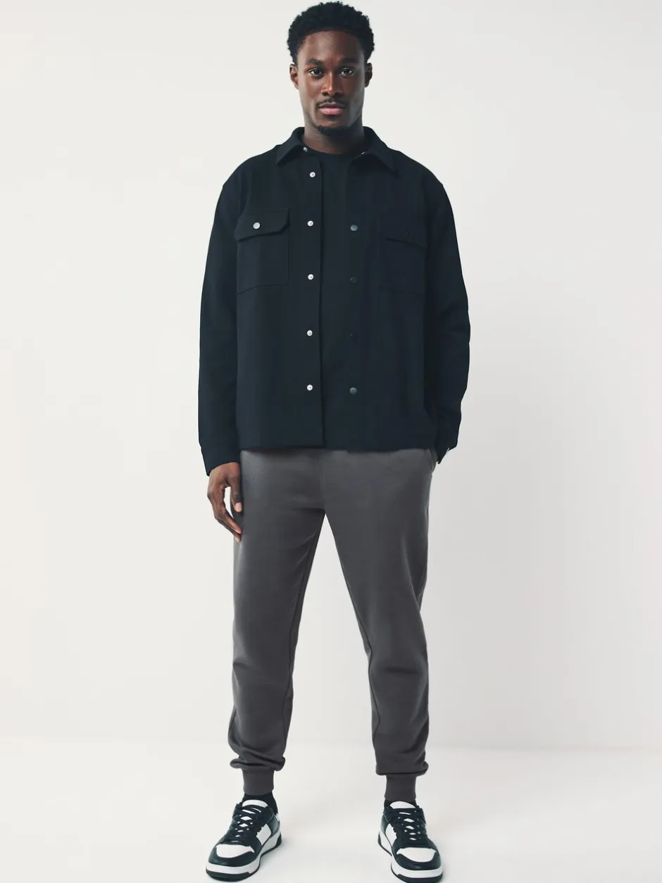 Joggingbroeken*Next - Slim Fit - Slim Fit Brushback Heavyweight Joggers Leisteen grijs