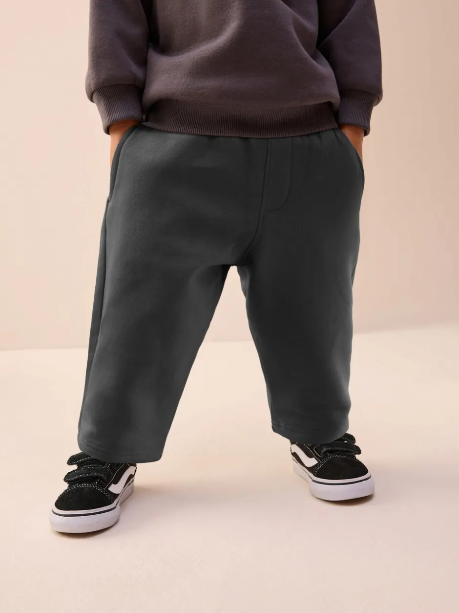 Jeans En Joggingbroeken|Joggingbroeken|Next Leisteen grijs - Wide Leg Jersey Joggers (3mths-7yrs)