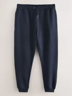 Joggingbroeken|Next - Slim Fit Brushback Heavyweight 2 Pack Joggers Leisteengrijs/marineblauw