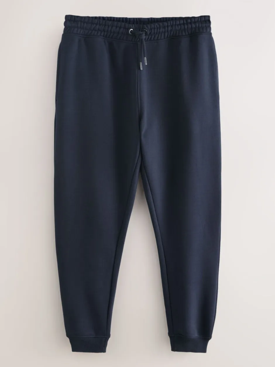 Joggingbroeken|Next - Slim Fit Brushback Heavyweight 2 Pack Joggers Leisteengrijs/marineblauw