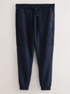 Joggingbroeken*Next - Slim Fit Utility Brushback Heavyweight 2 Pack Cargo Joggers Leisteengrijs/marineblauw