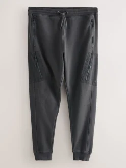Joggingbroeken*Next - Slim Fit Utility Brushback Heavyweight 2 Pack Cargo Joggers Leisteengrijs/marineblauw