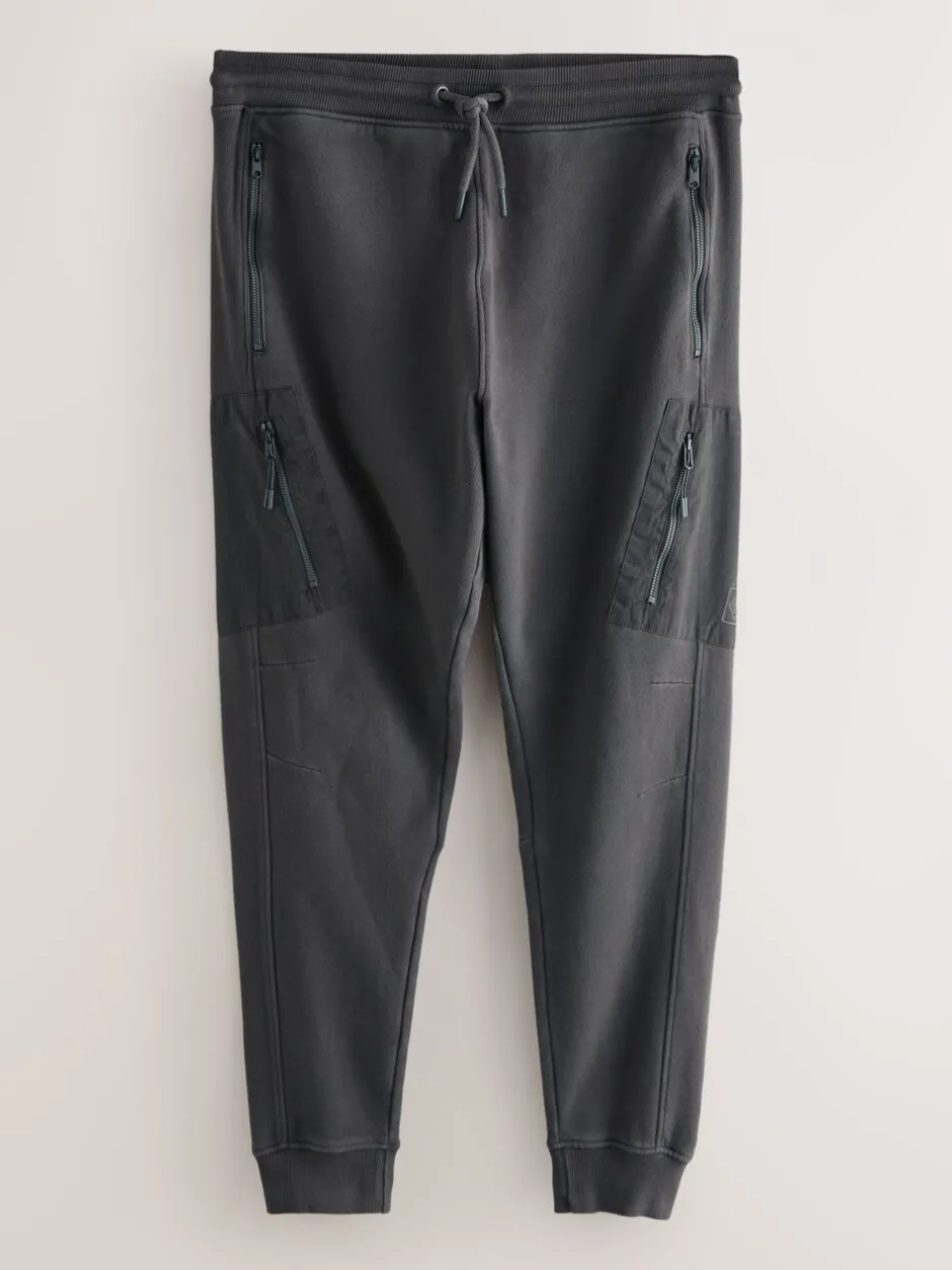 Joggingbroeken*Next - Slim Fit Utility Brushback Heavyweight 2 Pack Cargo Joggers Leisteengrijs/marineblauw