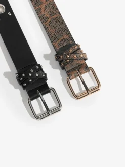 Ceintuurs*Lipsy - Belts 2 Pack Leopard Print and Studded