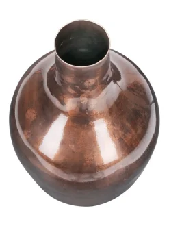 Vazen|Libra Interiors Large Tambora Copper Finish Metal Vase