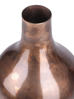 Vazen|Libra Interiors Large Tambora Copper Finish Metal Vase