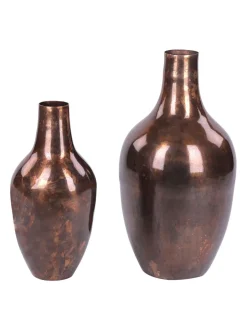 Vazen|Libra Interiors Large Tambora Copper Finish Metal Vase