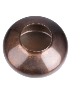 Vazen*Libra Interiors Large Tambora Copper Finish Metal Squat Vase