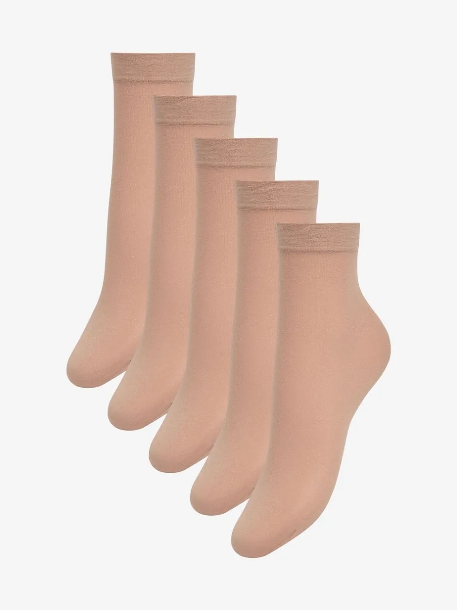 Sokken En Panty's|Next - 5 Paar 20 denier enkelsokken Licht beige