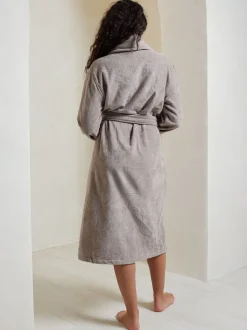 Badjassen*Chelsea Peers Licht beige - 100% Cotton Towelling Dressing Gown