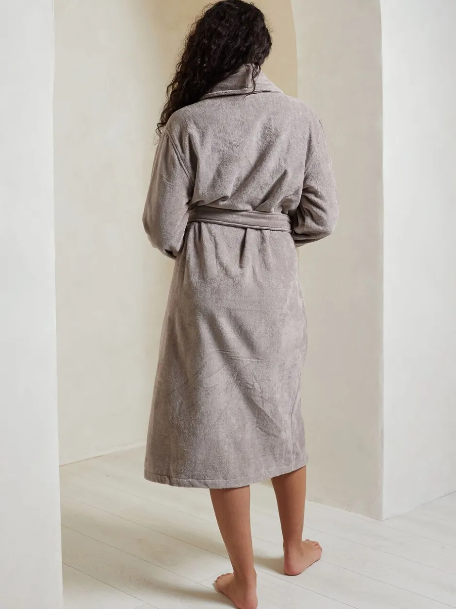 Badjassen*Chelsea Peers Licht beige - 100% Cotton Towelling Dressing Gown