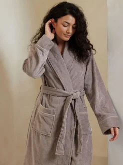 Badjassen*Chelsea Peers Licht beige - 100% Cotton Towelling Dressing Gown