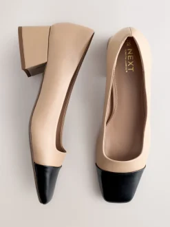 Schoenen Met Hakken|Next - Forever Comfort® Toe Cap Low Block Court Heels Licht beige