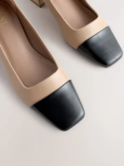 Schoenen Met Hakken|Next - Forever Comfort® Toe Cap Low Block Court Heels Licht beige