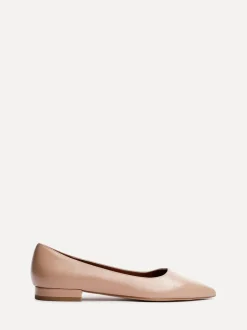 Lage Schoenen|Linzi - Orian Pointed Toe Ballet Flats Licht beige