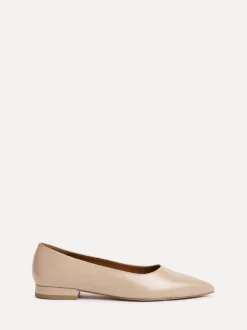 Ruimvallend En Extraruimvallend|Lage Schoenen*Linzi - Wide Fit Compete Pointed Toe Ballet Flat Shoes Licht beige