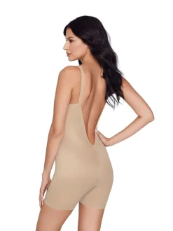 Shapewear|Miraclesuit - Show Stopper Low Back All-In-One Bike Shorts Licht beige