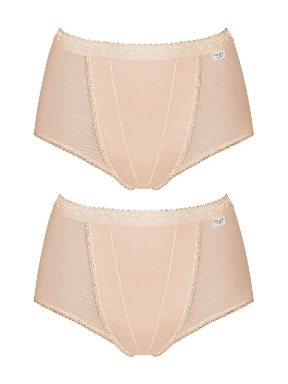 Shapewear|Sloggi - set van 2 buikcorrigerende slips Licht beige