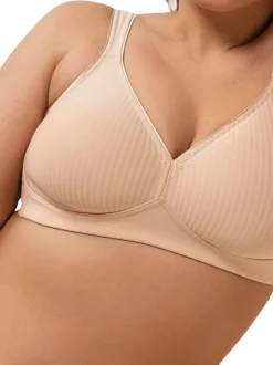 Beha's|Triumph - - Modern zachte katoenen beha zonder beugel Licht beige