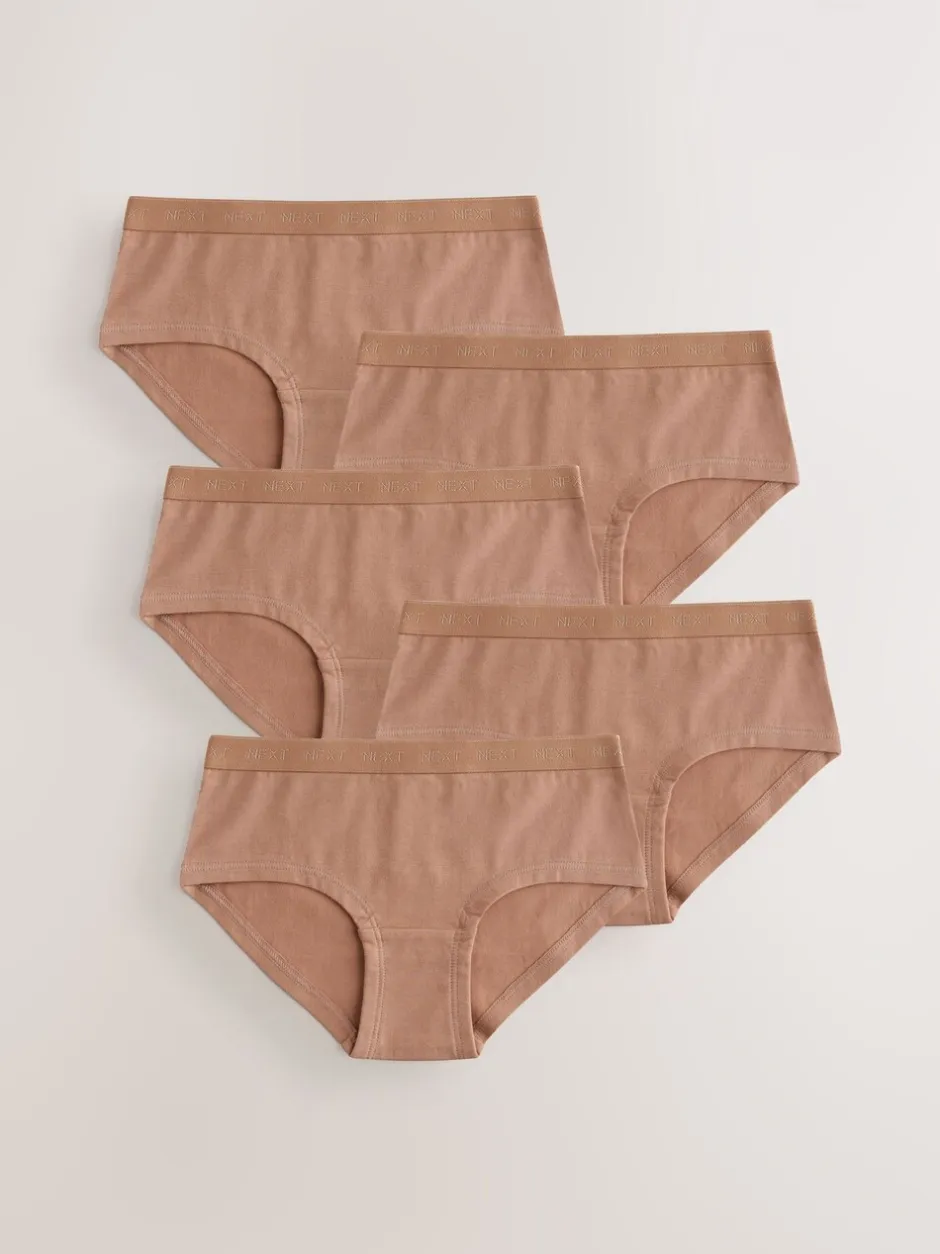 Alle Ondergoed*Next - Verpakking van 5 hipsteronderbroeken (5-16 jr) Licht beige