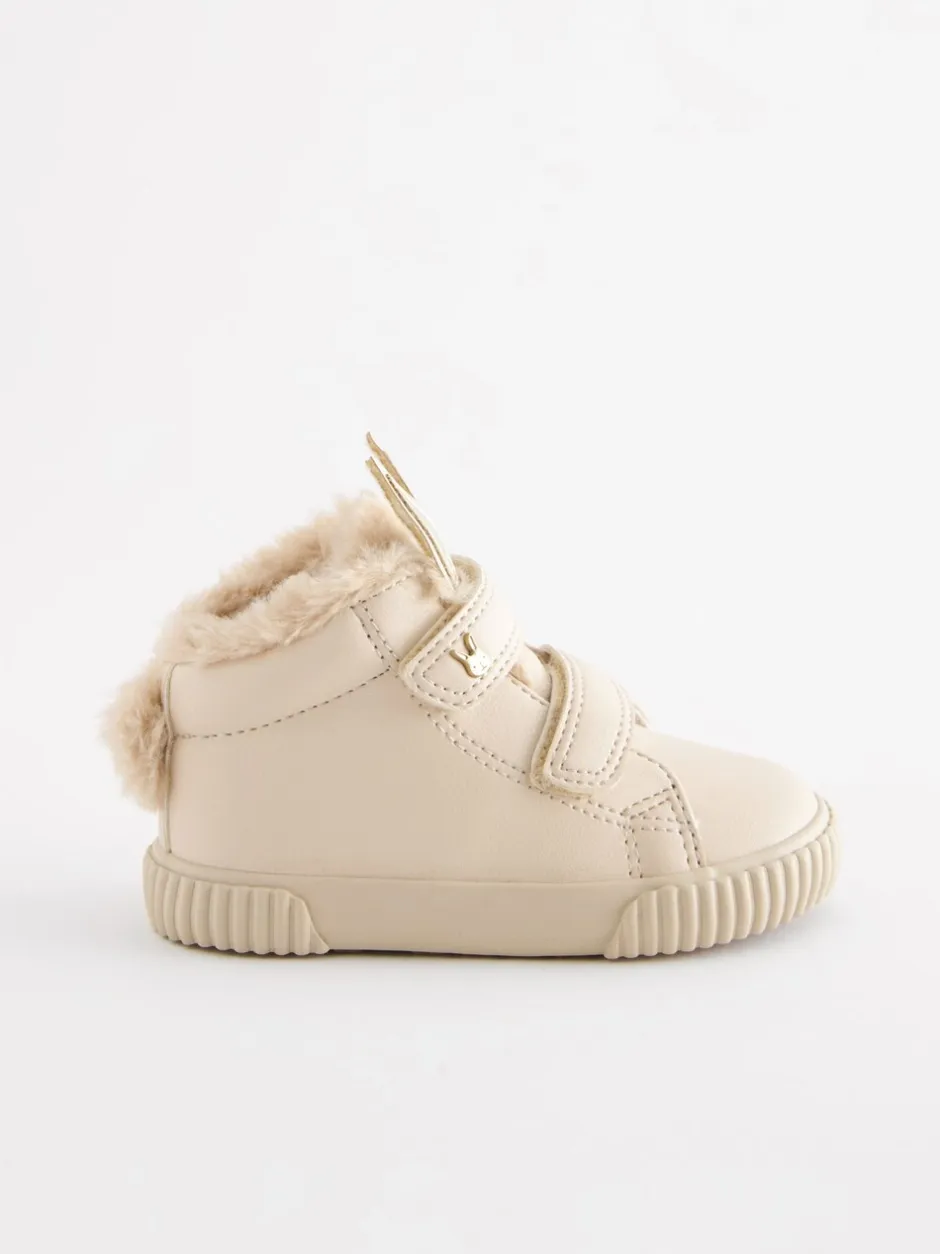 Sneakers|Next - Hoge sneakers met klittenbandsluiting Lichtbeige met konijn