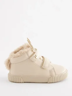 Sneakers*Next - Hoge sneakers met klittenbandsluiting Lichtbeige met konijn