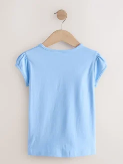 Schoolkleding|T-Shirts*Next Lichtblauw - 2 -pack T-shirts met pofmouwen (3-16jaar)