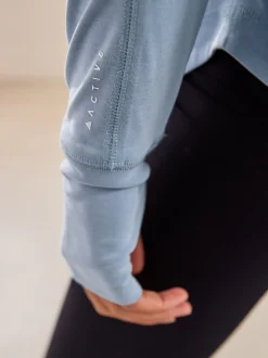 Sportkleding|Next - Active Open Back Soft Touch Top Lichtblauw