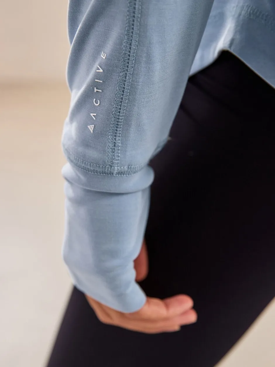 Sportkleding|Next - Active Open Back Soft Touch Top Lichtblauw