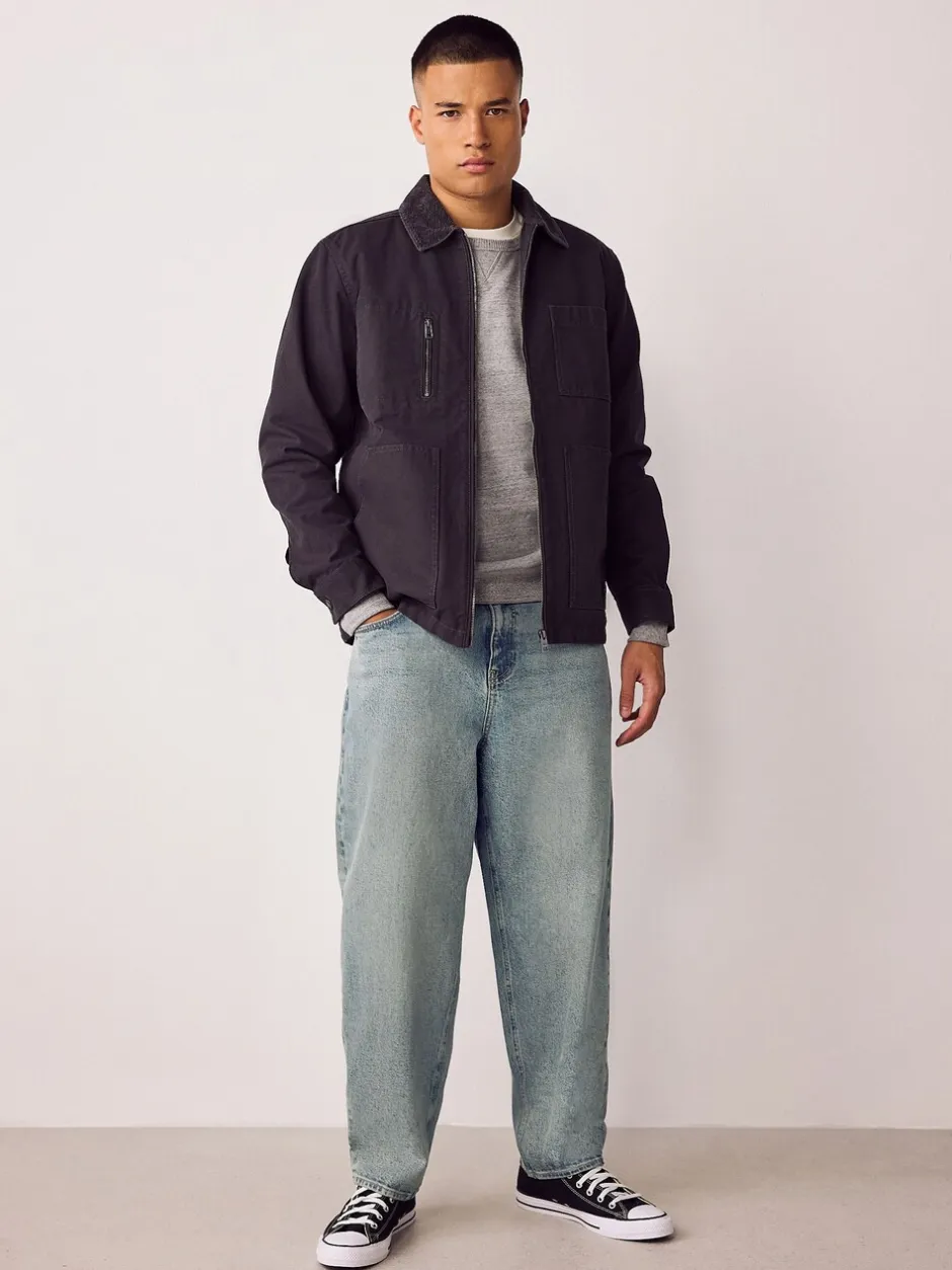 Jeans*Next - Barrel Fit - Vintage wash denim jeans Lichtblauw